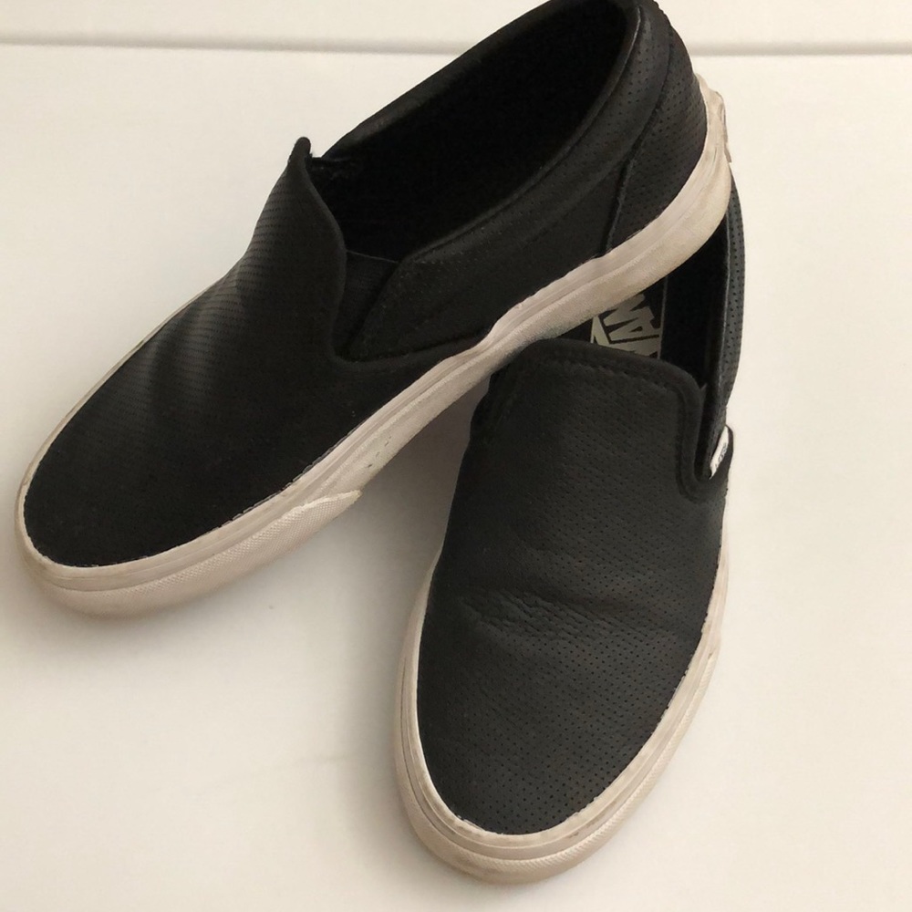 Black Leather Vans
